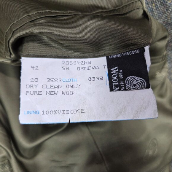 Magee Donegal Tweed Sport Coat Mens 42 Green Speckled Wool Handwoven Blazer - Picture 5 of 11